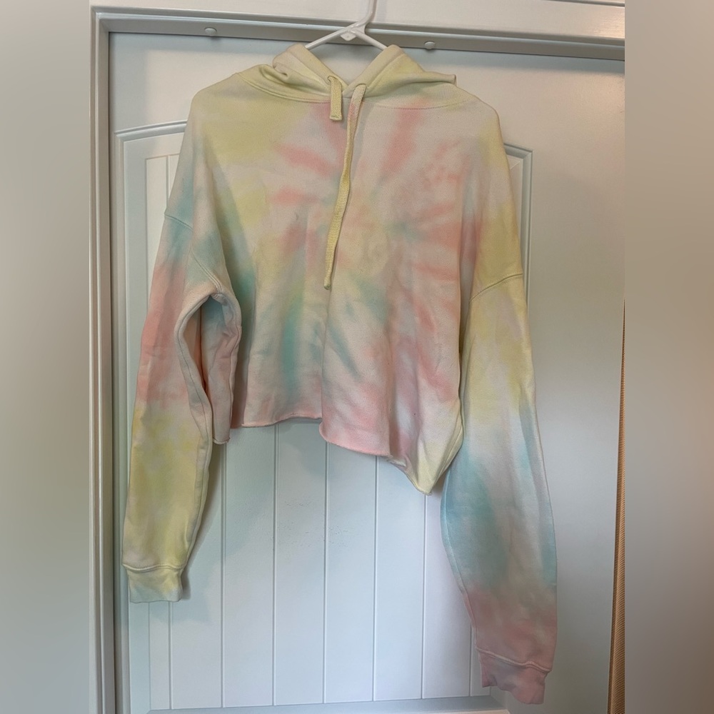 Tie dye crop hoodie from Nordstrom. Size L